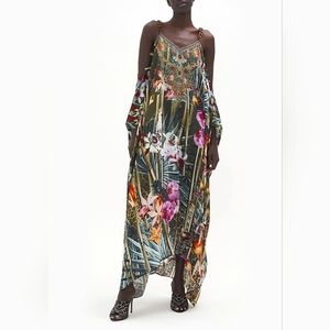 Camilla Strap Kaftan Maxi Dress Tropical Resort Wear